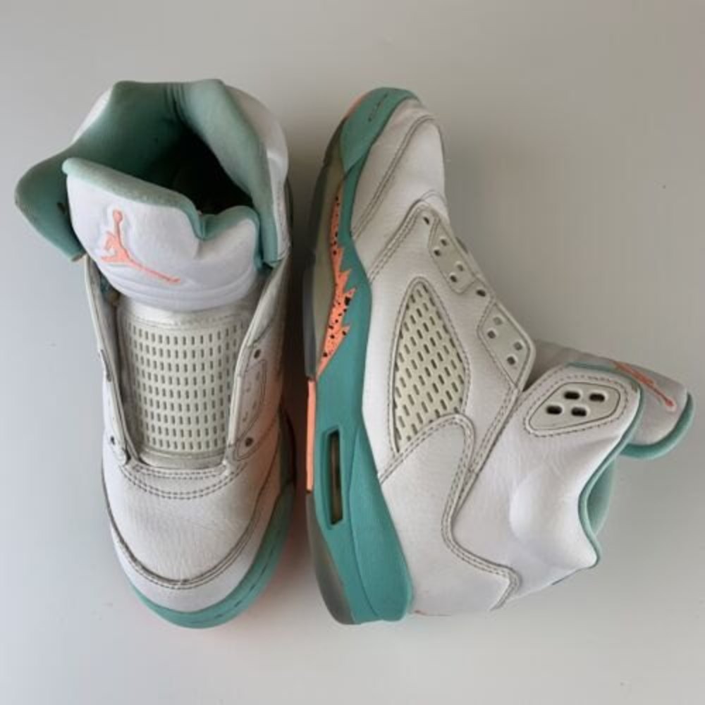 Air Jordan 5 Retro Light Aqua 2018 440892-100 Size 3.5 Women’s Size 5 - Picture 2 of 12